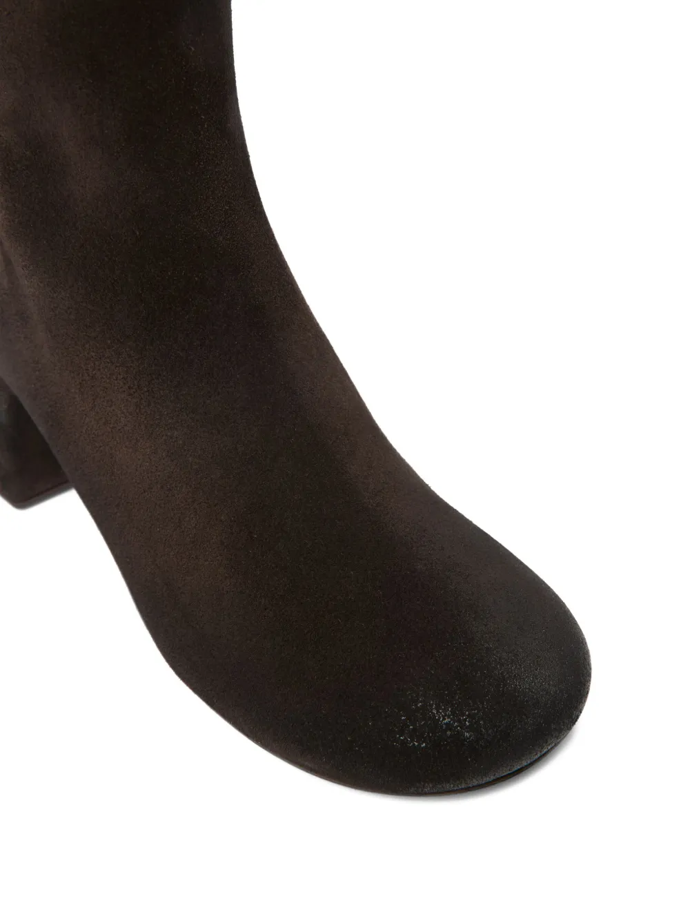 Marsèll Basata suede block-heel boots Brown