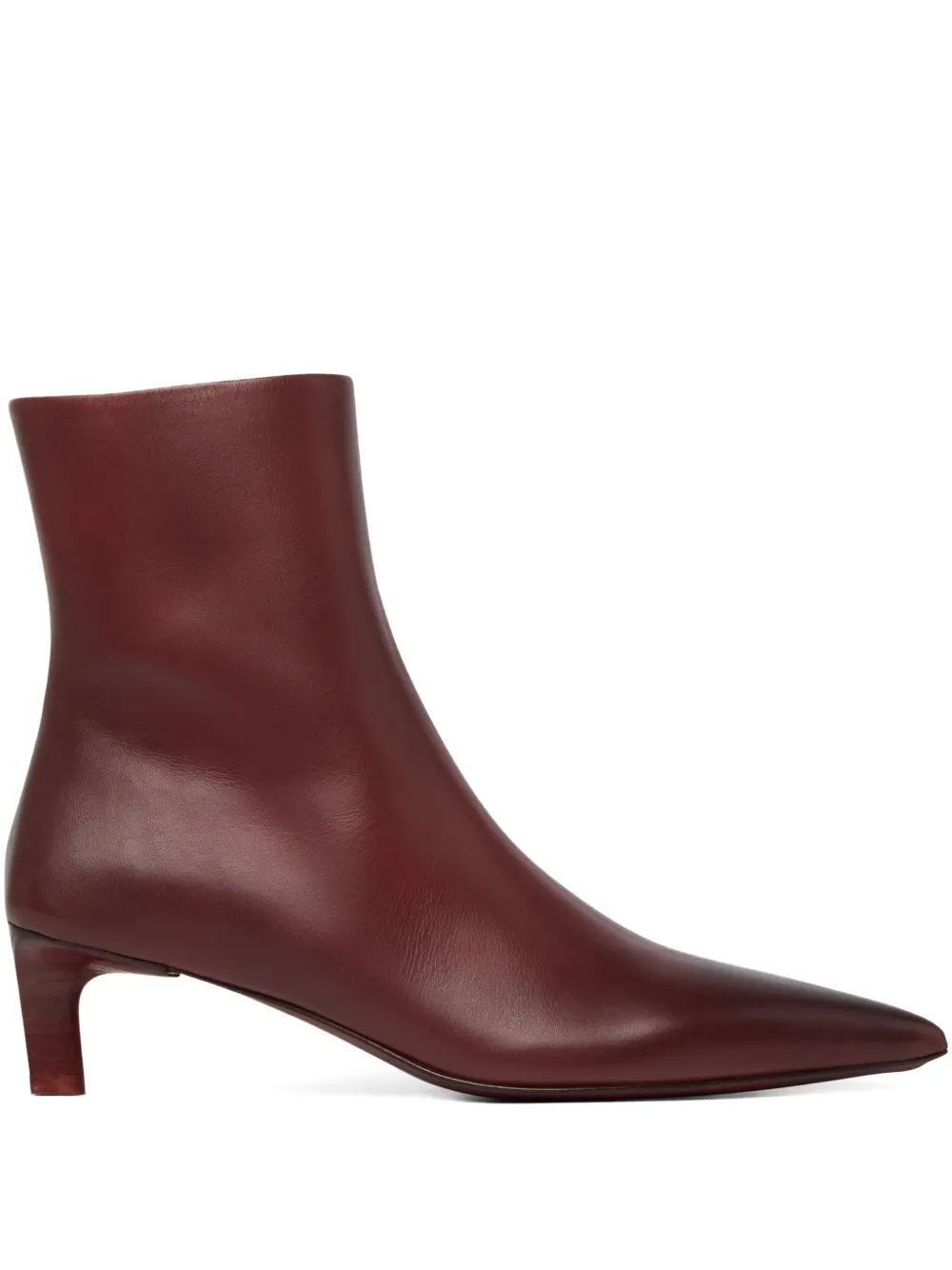Marsèll Aculeo Basalt Pointed-toe Kitten-heel Boots In Brown