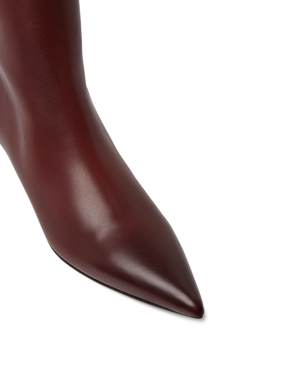 Marsèll Aculeo Basalt Pointed-toe Kitten-heel Boots In Brown