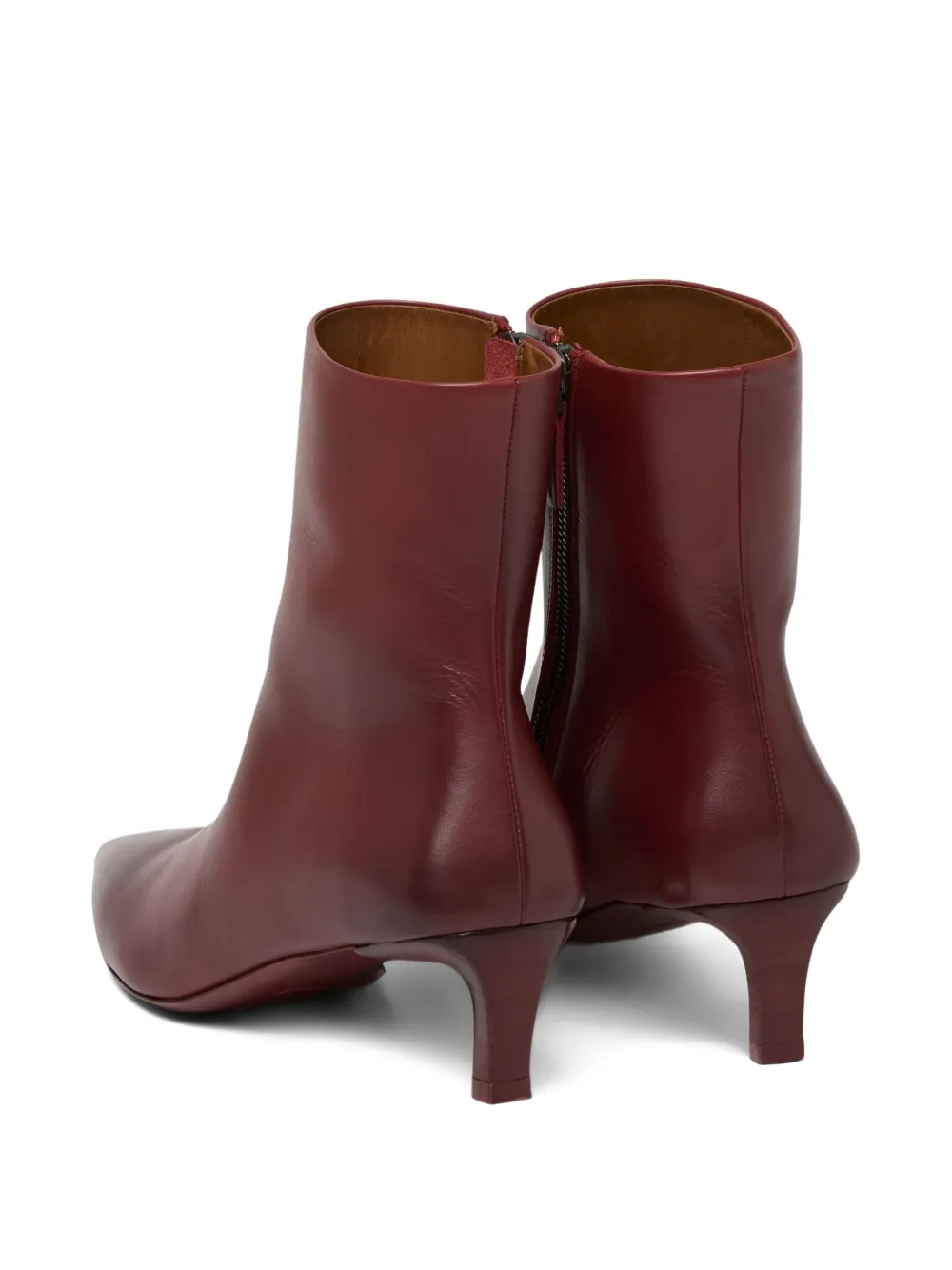 Marsèll Aculeo Basalt Pointed-toe Kitten-heel Boots In Brown