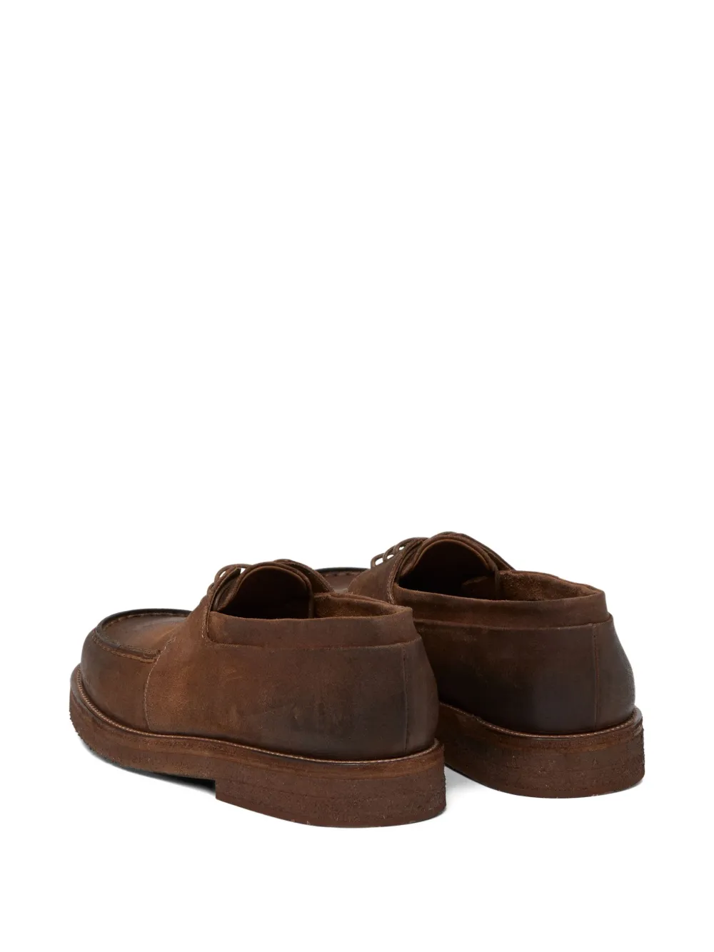 Marsèll leather lace-up boat shoes Brown