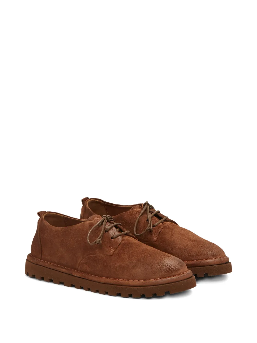 Marsèll Sancrispa Alta Pomice lace-up suede derby shoes Brown