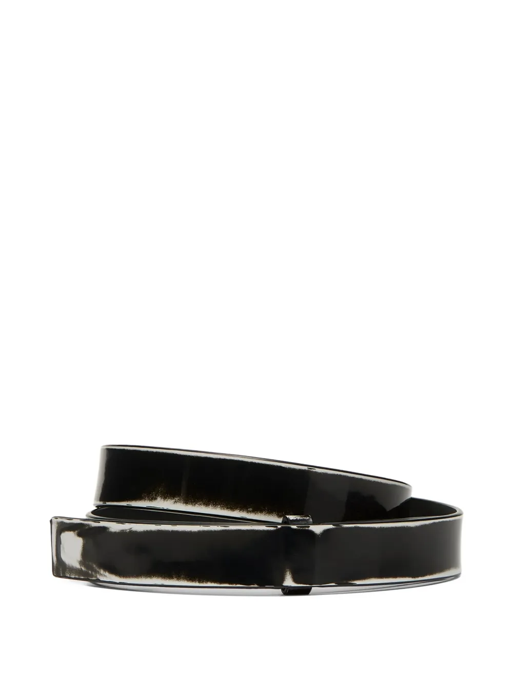 Marsèll Rilievo Patent-leather Belt In Black