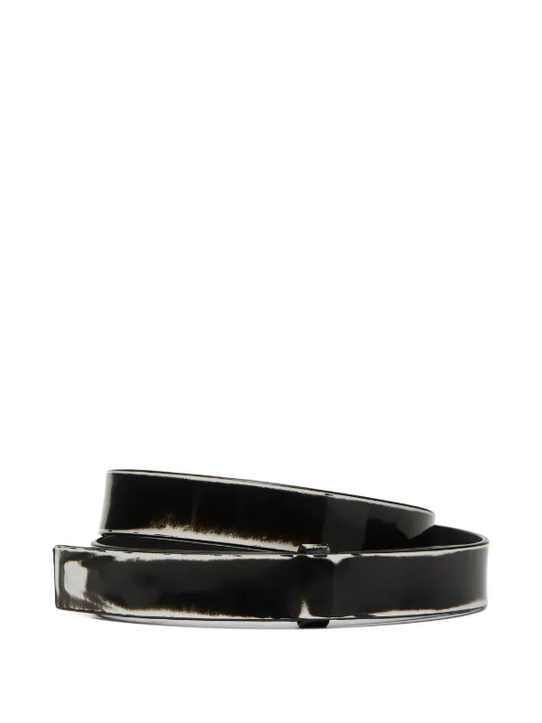 Marsèll Rilievo patent-leather Belt Black FARFETCH IN