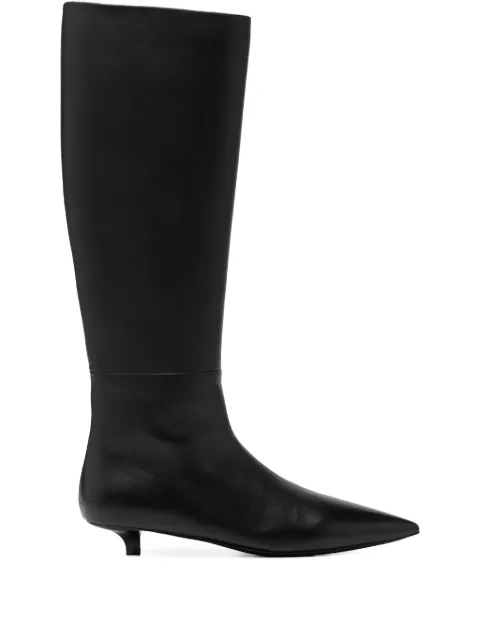 Marsèll leather pointed-toe knee-high boots