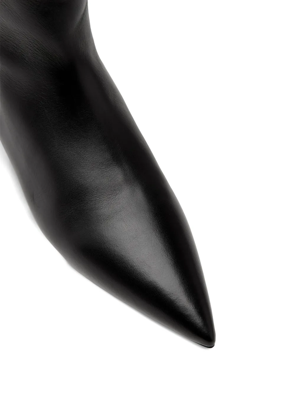 Marsèll Leren knielaarzen met puntige neus Zwart