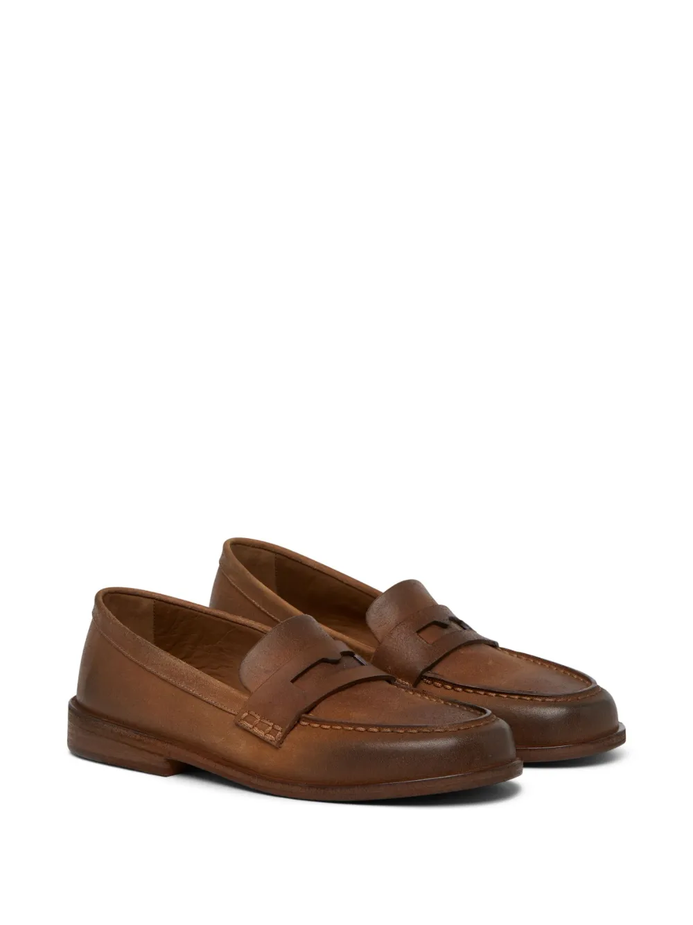 Marsèll leather penny loafers Brown