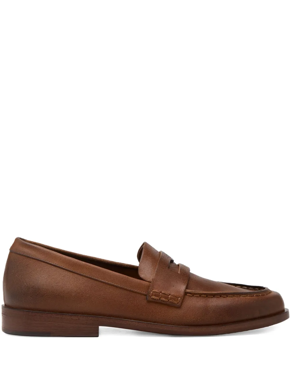 Marsèll Leren penny loafers Bruin