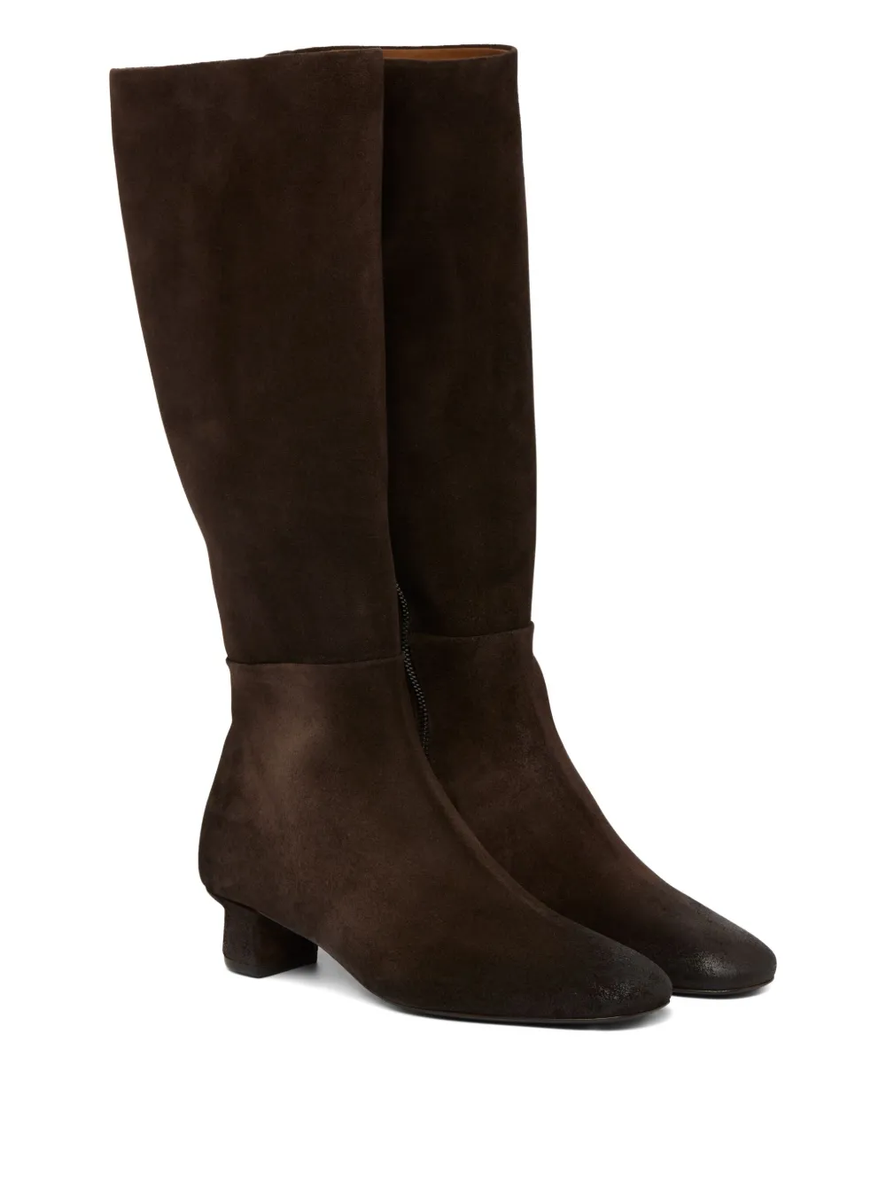 Marsèll Suede Knee-high Boots In Brown