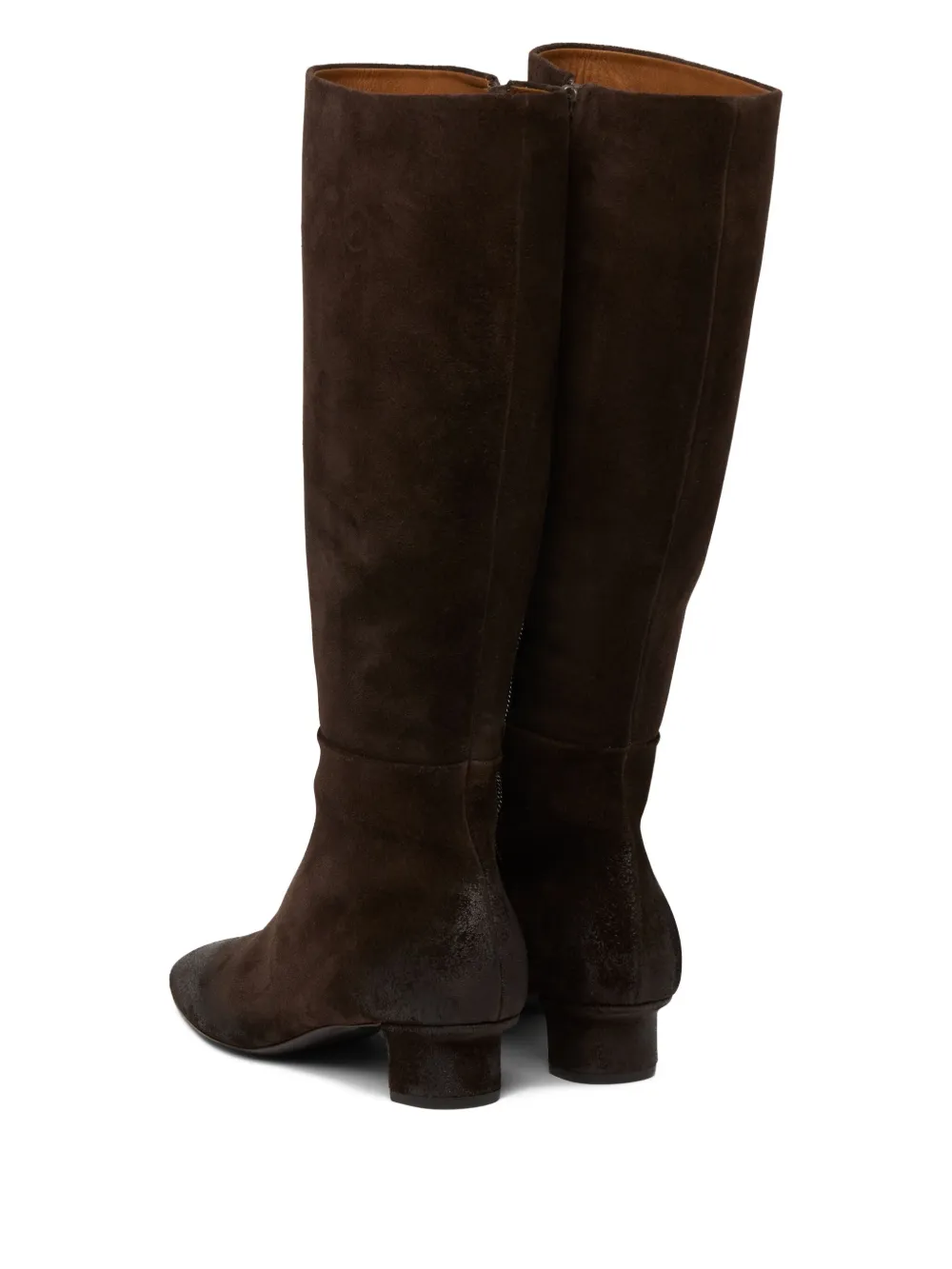 Marsèll Suede Knee-high Boots In Brown