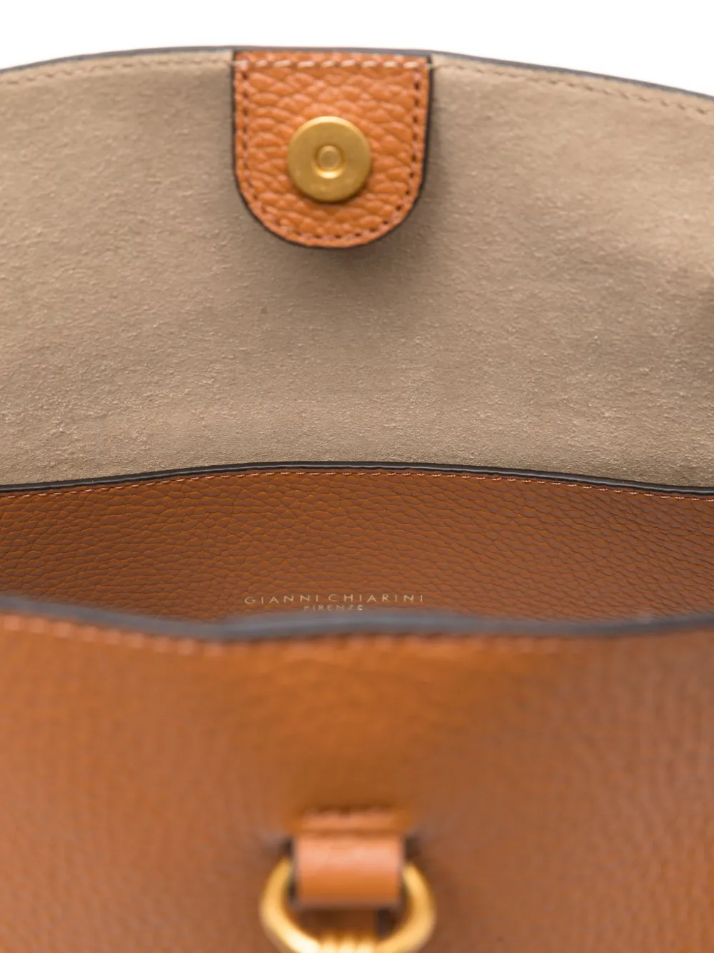 GIANNI CHIARINI Egle shopper van bewerkt leer Bruin