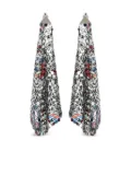 Rabanne patterned drop earrings - Silver