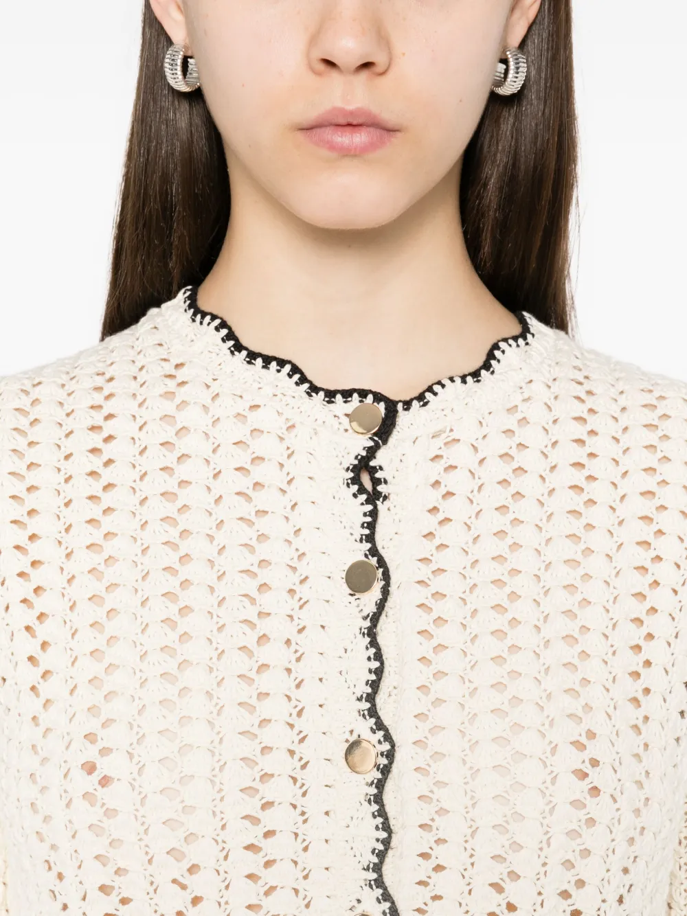 Ba&Sh Sheila vest met gewelfde afwerking Beige