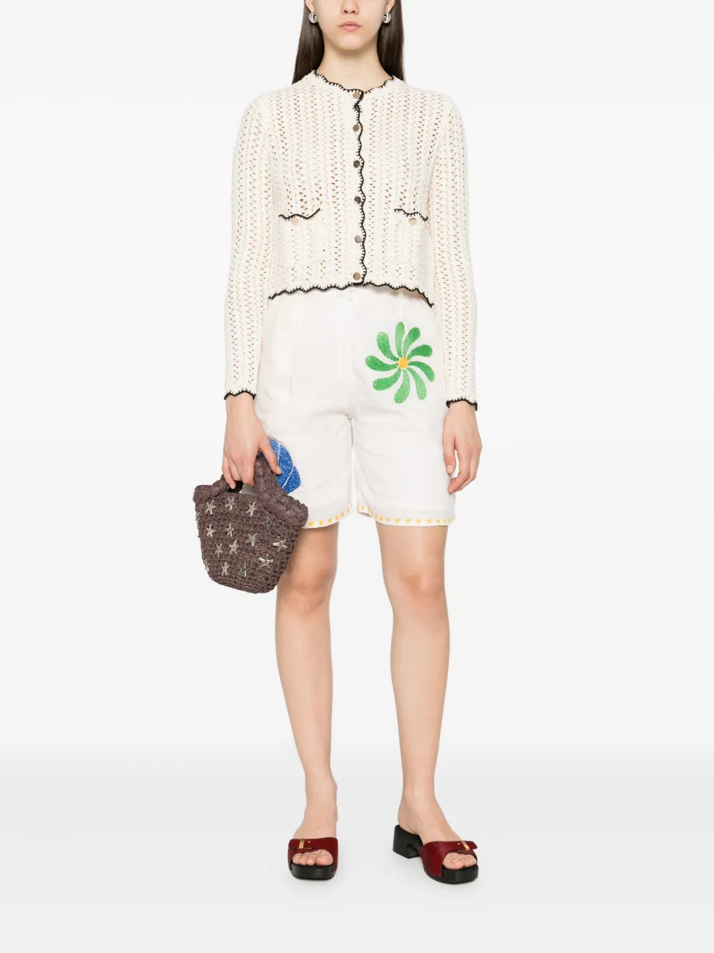 Ba&Sh Sheila vest met gewelfde afwerking Beige