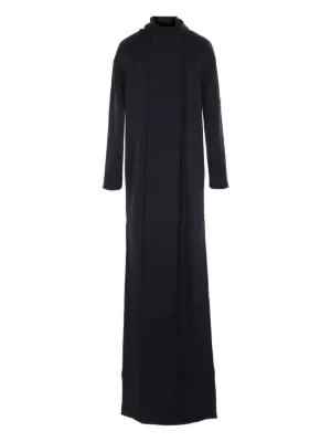 Saint Laurent ニット ロングスリーブ マキシドレス | ブルー