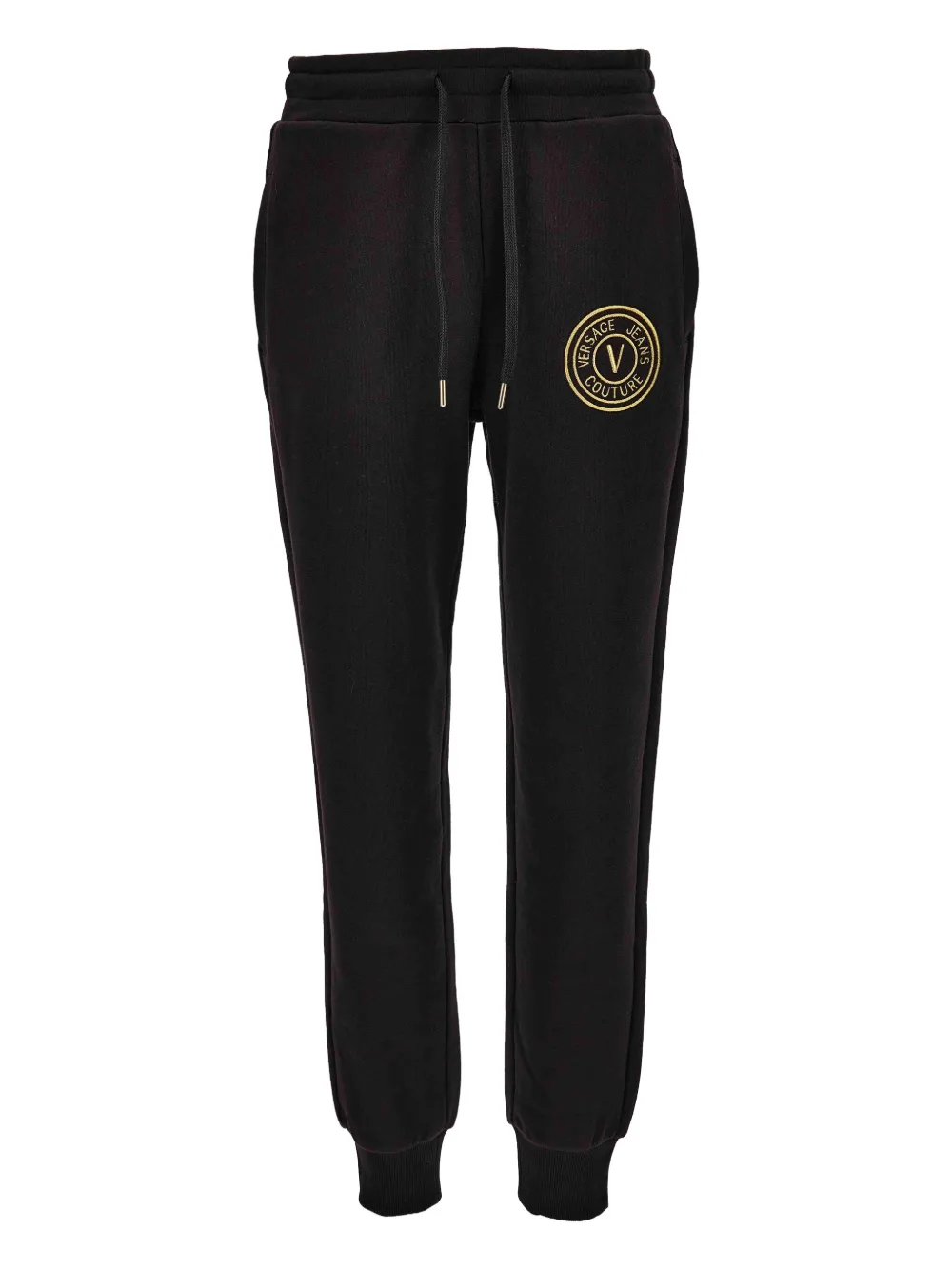 Versace Jeans Couture logo-plaque drawstring trousers Zwart