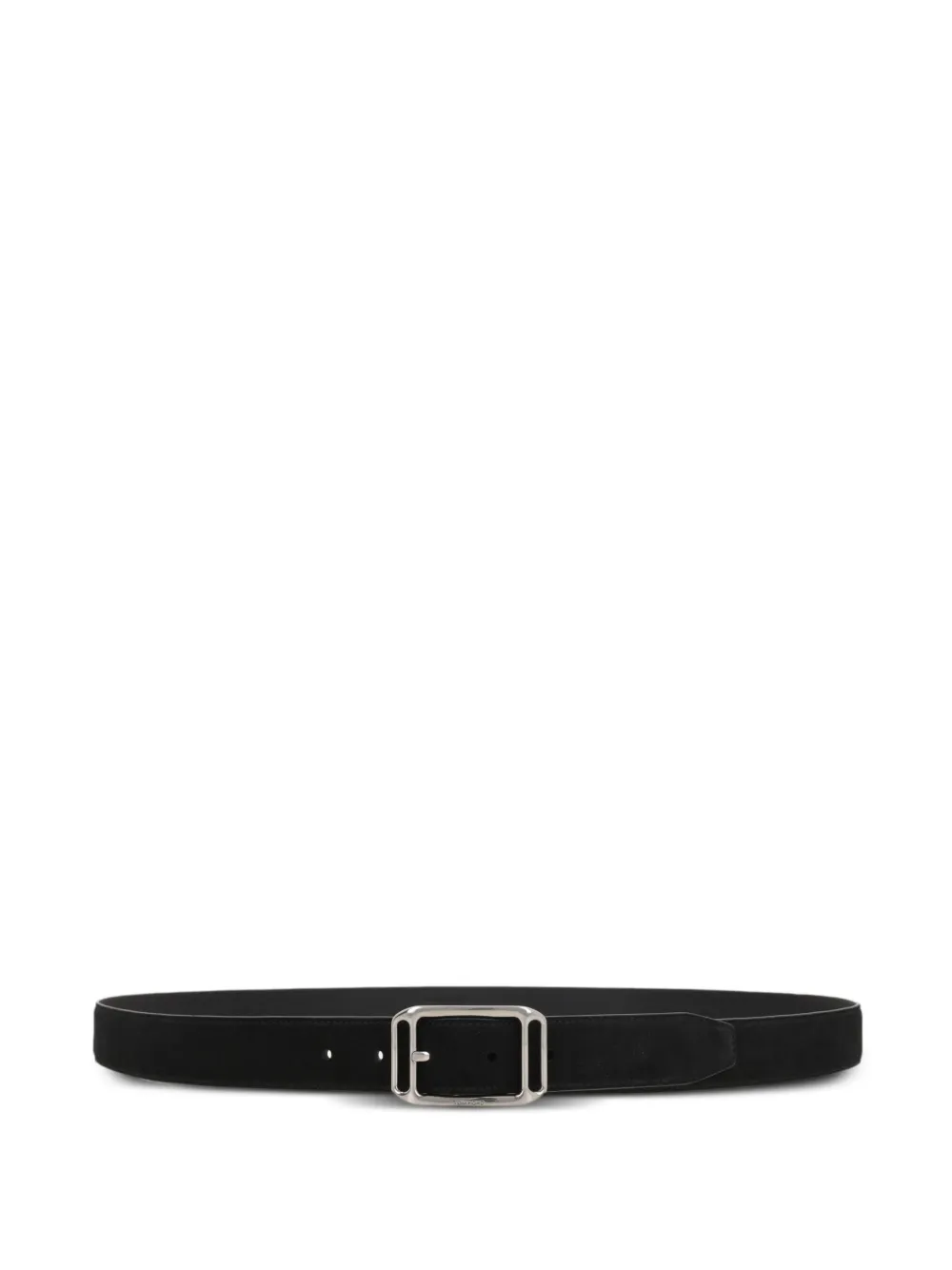 Tom Ford Rectangular-buckle Leather Belt In Black