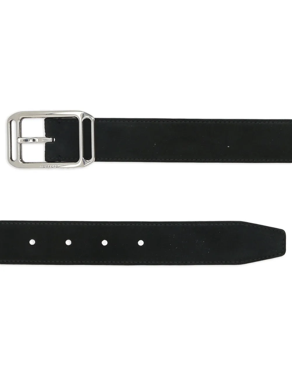 TOM FORD rectangular-buckle leather belt - Zwart