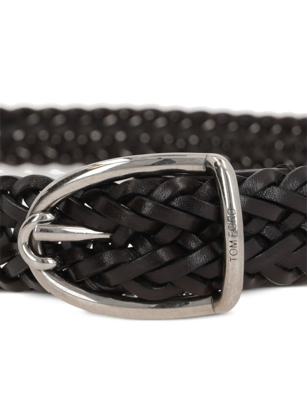 TOM FORD braided leather belt Bruin