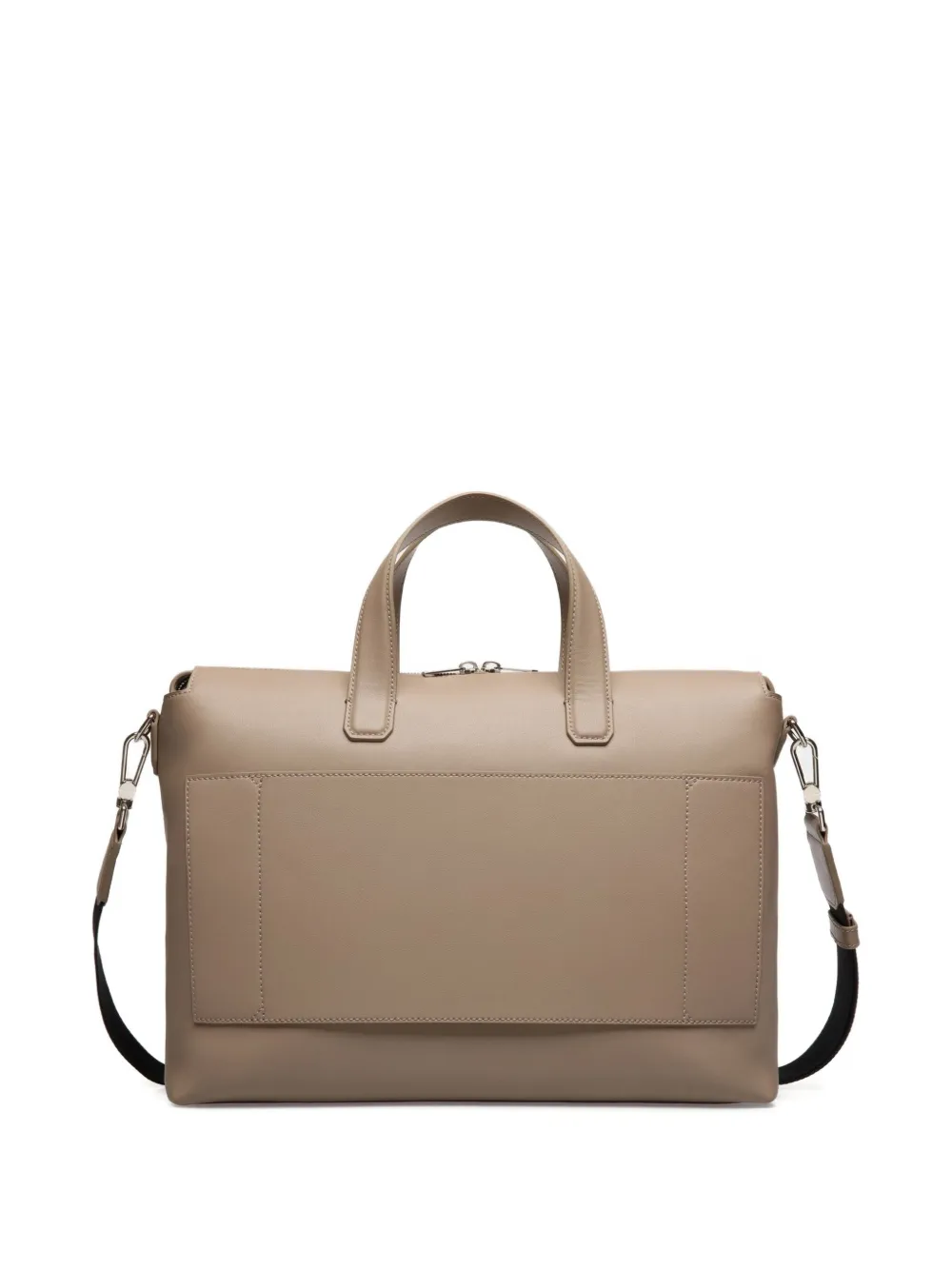 Bally Leren aktetas met lintdetail Beige