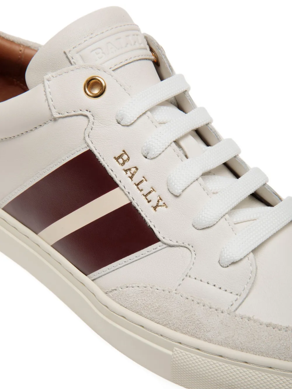 Bally Gestreepte leren sneakers Wit