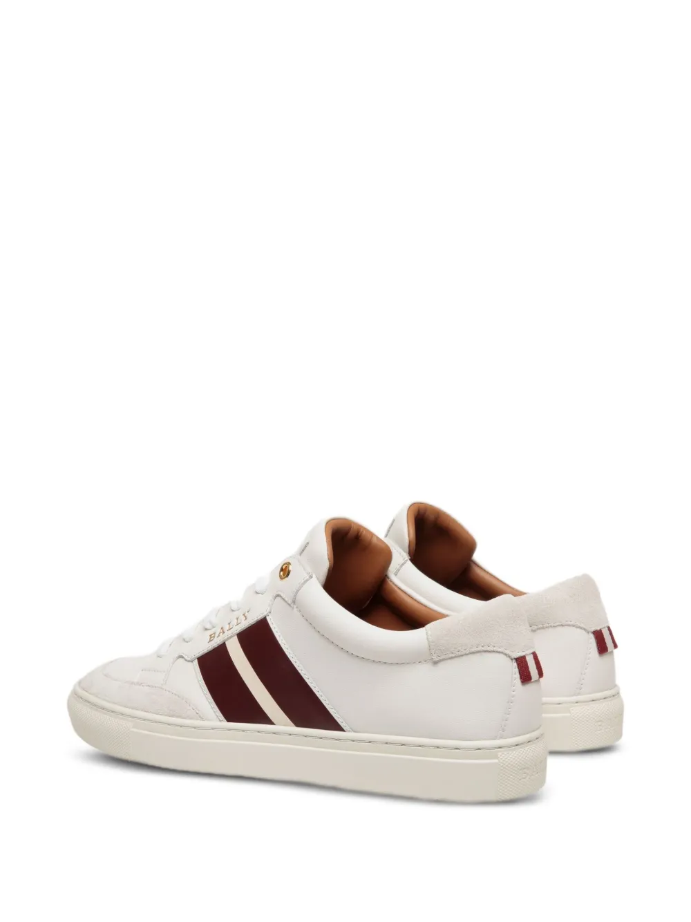 Bally Gestreepte leren sneakers Wit