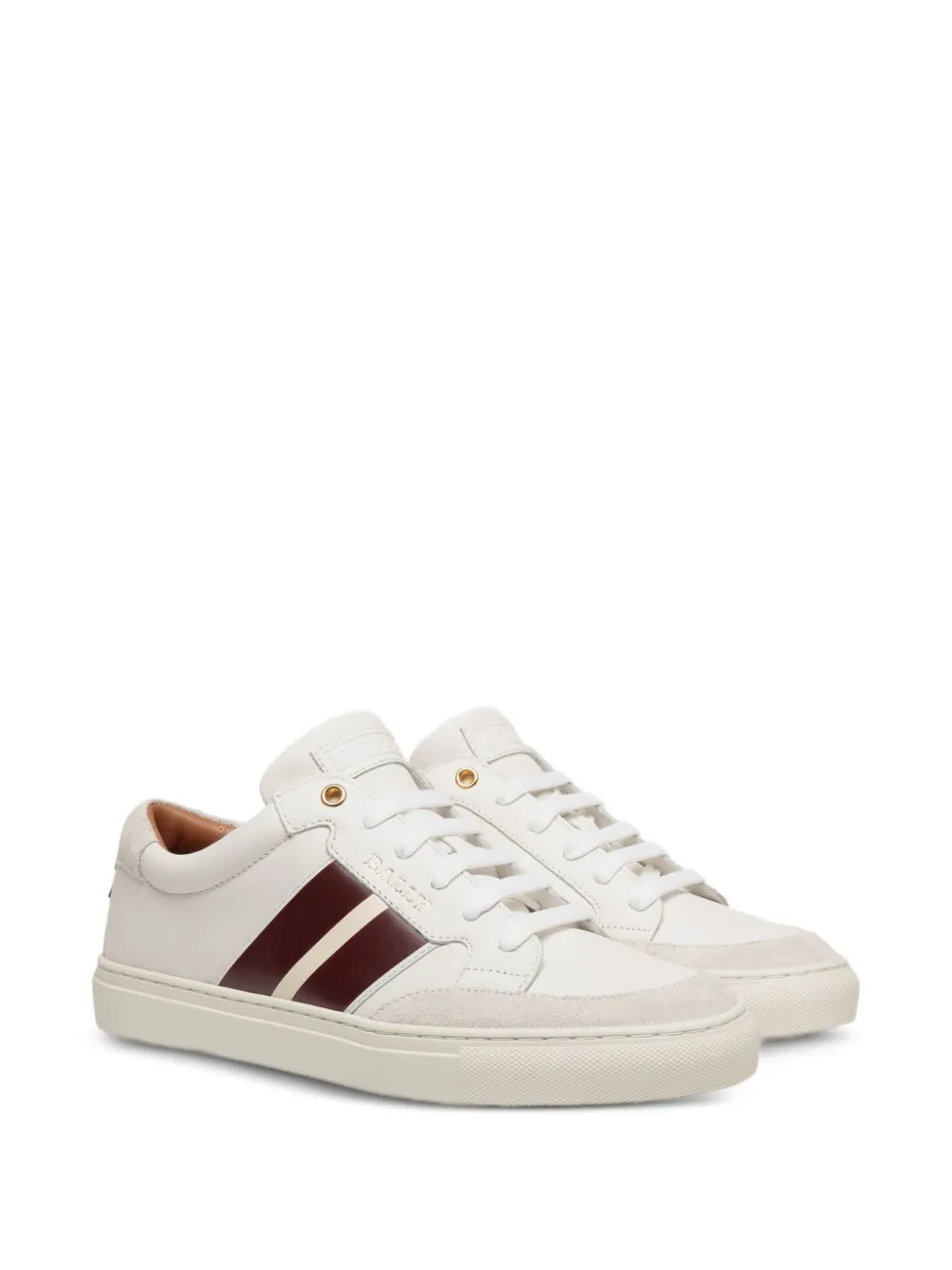 Bally Gestreepte leren sneakers - Wit