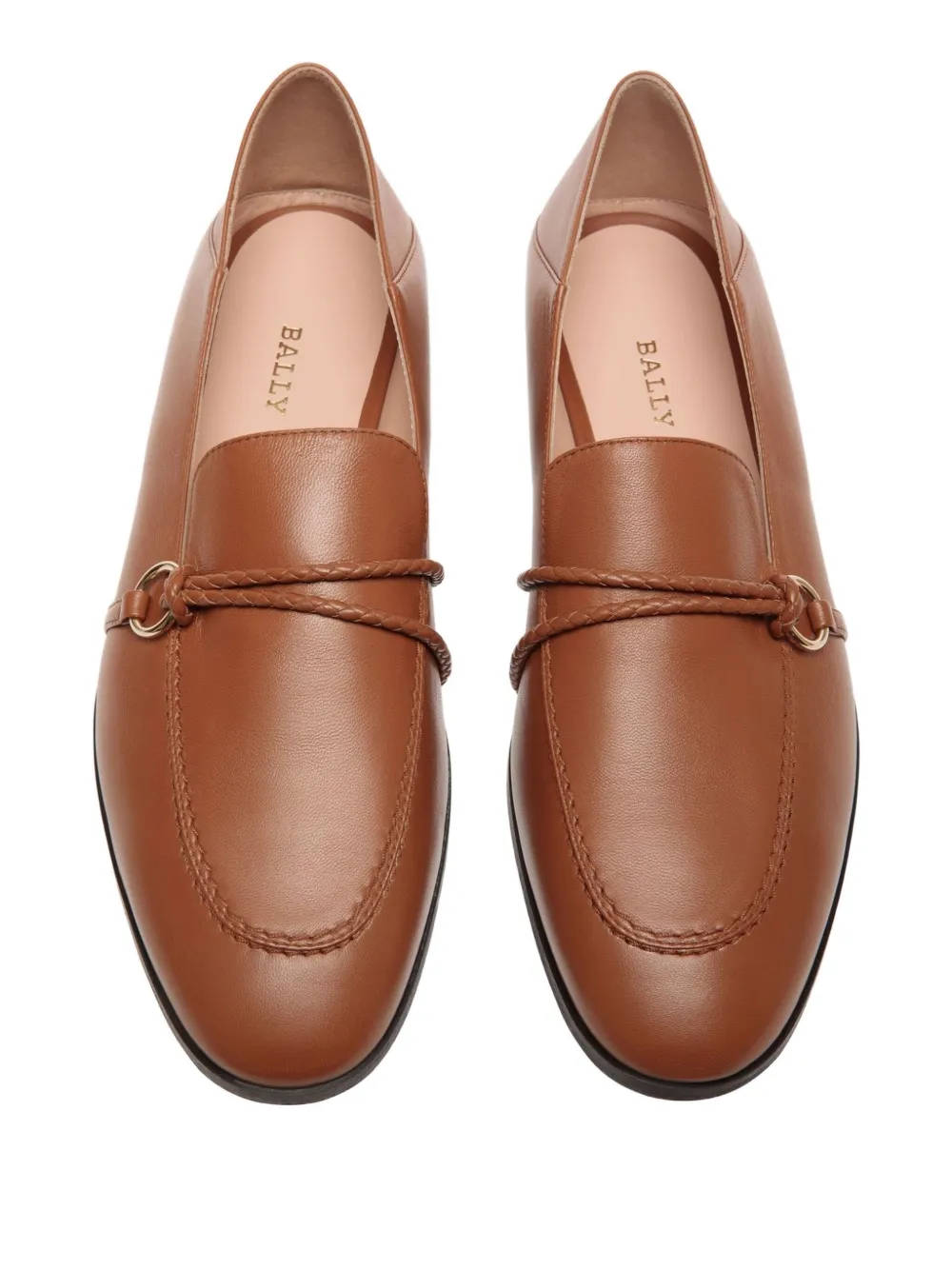 Bally Gevlochten leren loafers Bruin