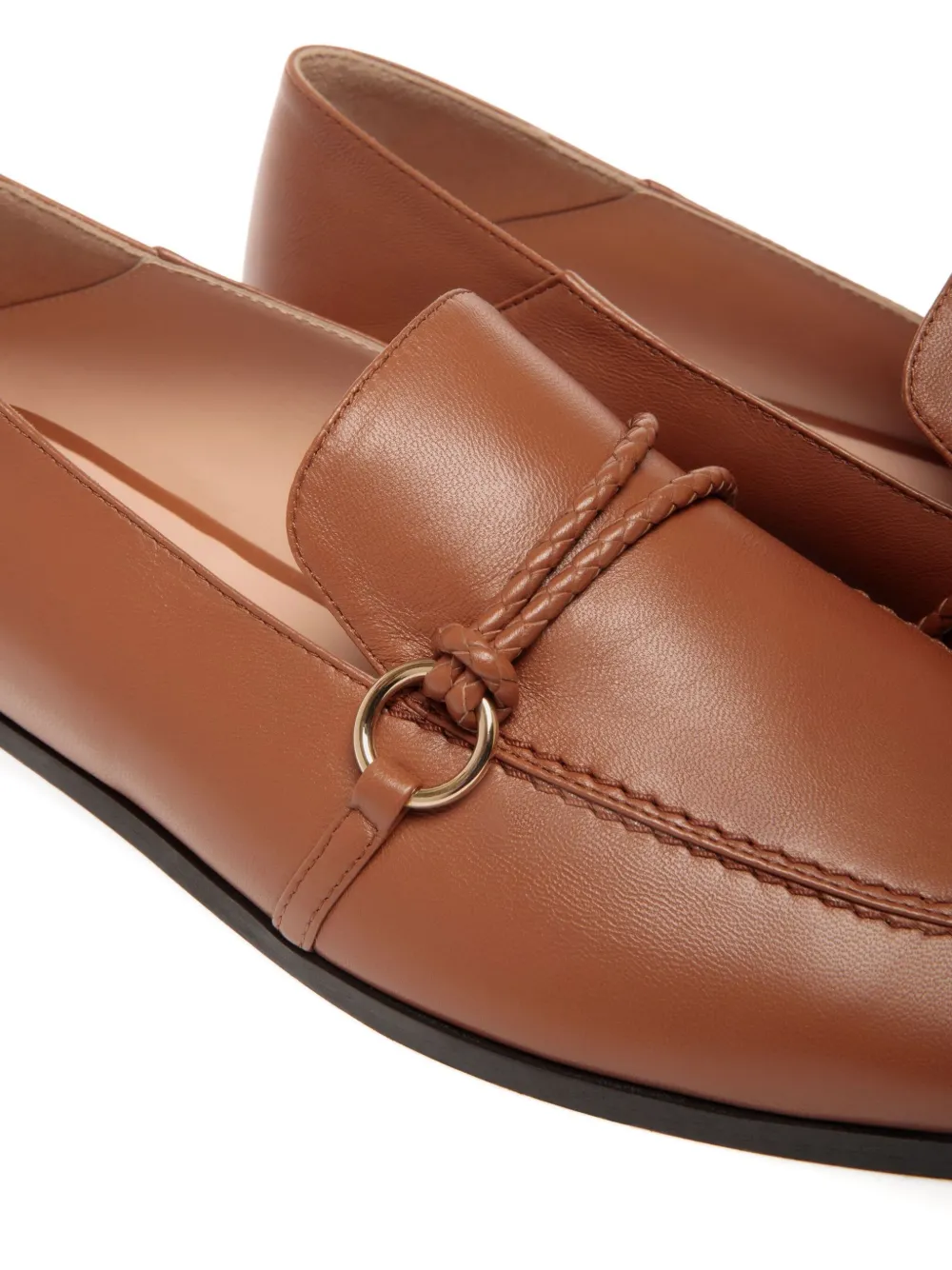 Bally Gevlochten leren loafers Bruin
