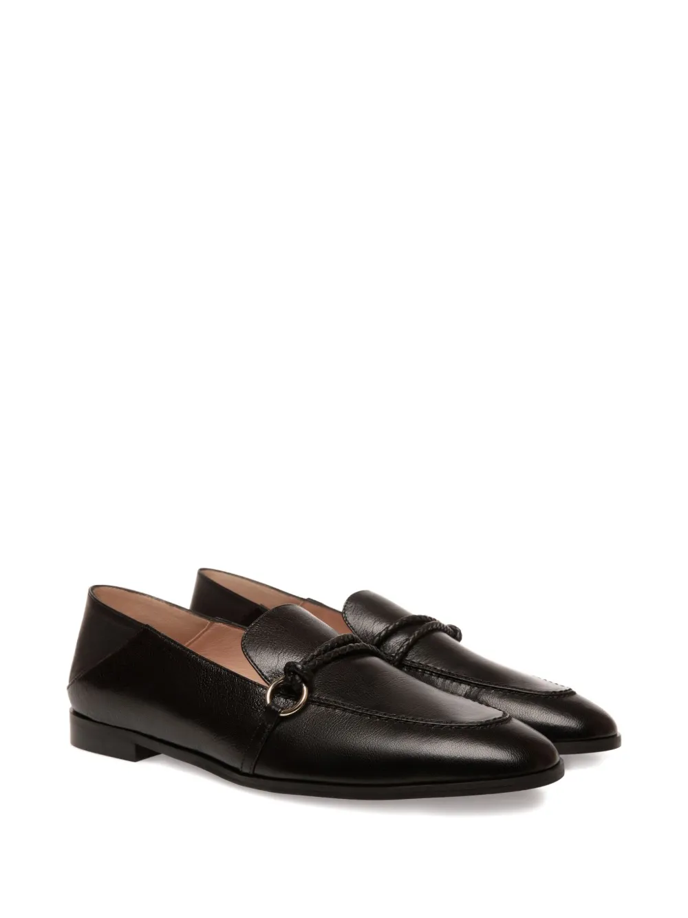 Bally braided leather loafers Black