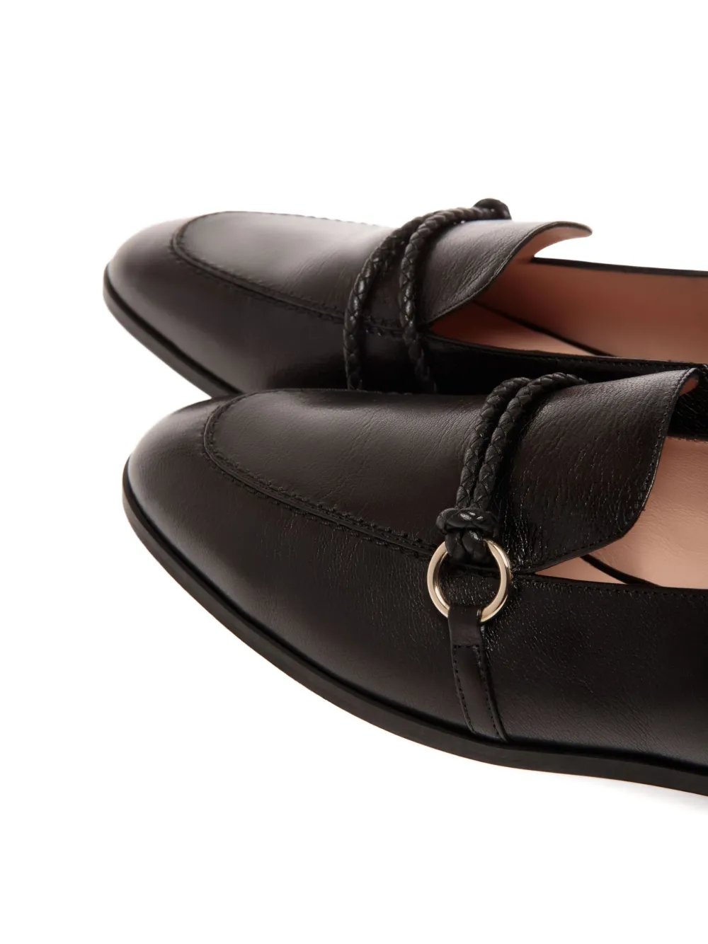 Bally braided leather loafers Black