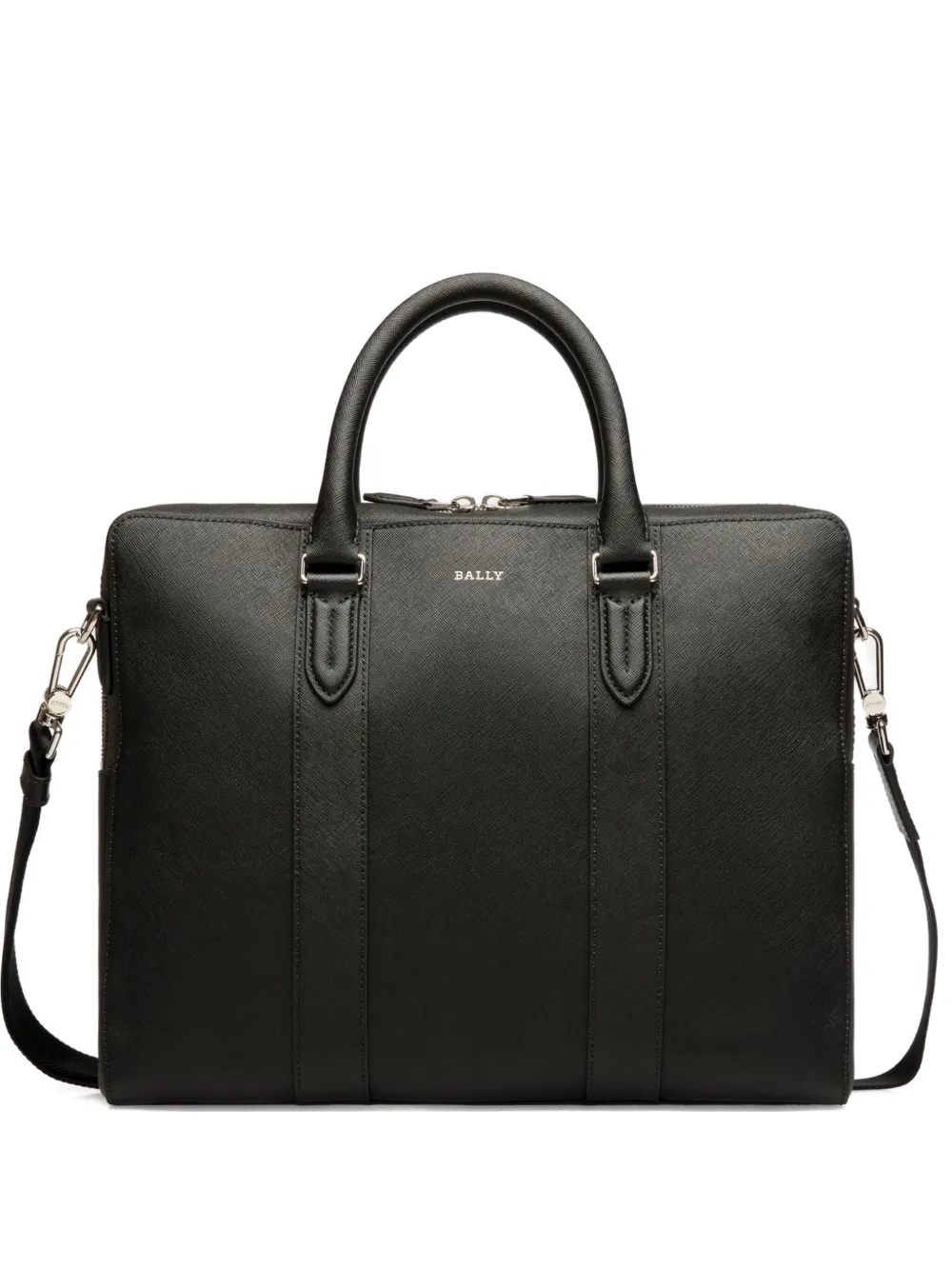 Bally embossed leather briefcase | Black | Image 1
