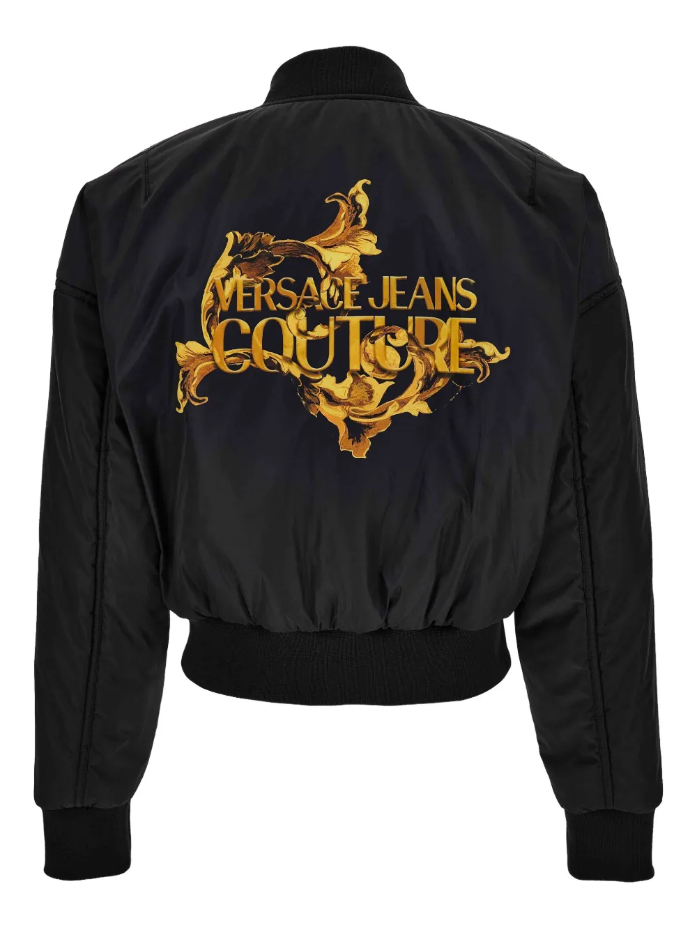 Versace Jeans Couture baroque-print bomber jacket Zwart