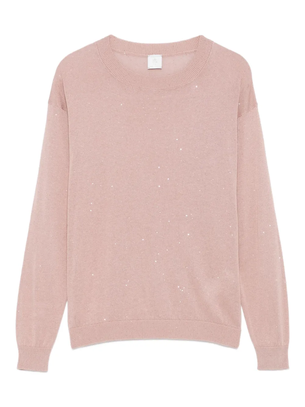 sequin-embellished round-neck sweater