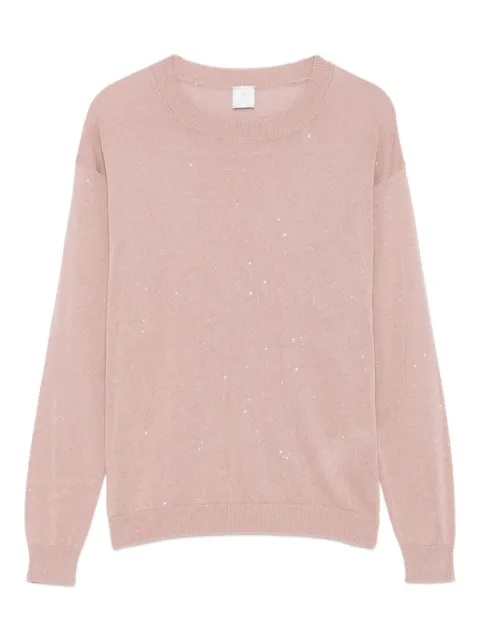 Eleventy sequin-embellished round-neck sweater