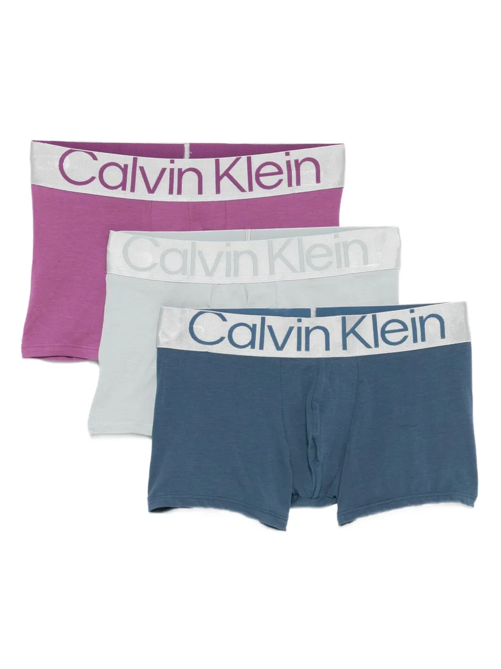 Calvin Klein Underwear Drie boxershorts met logoband Blauw