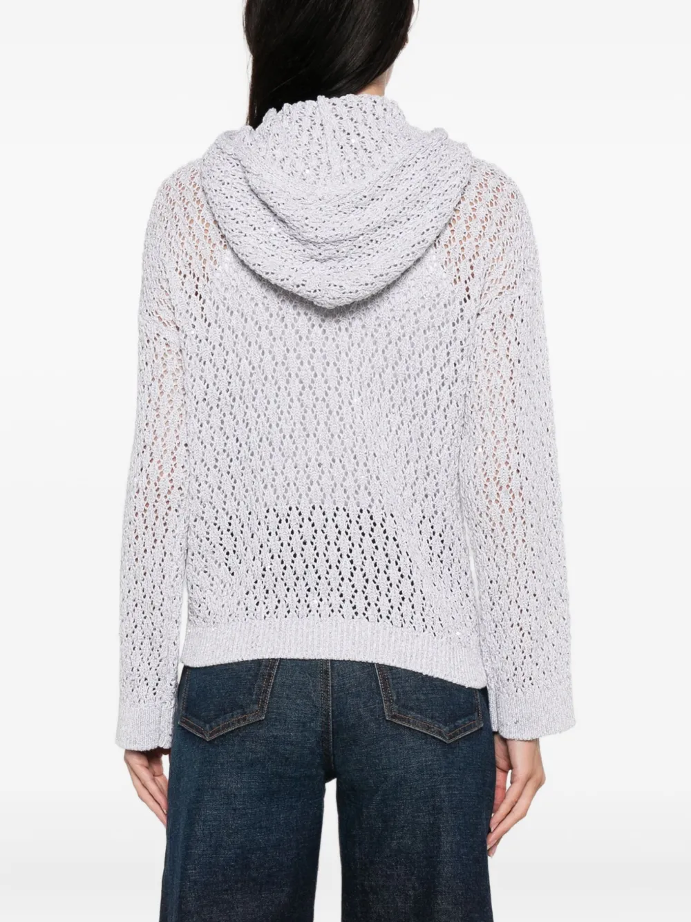 Eleventy Vest met ritssluiting en capuchon Grijs