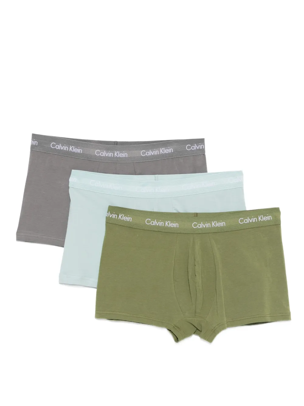 Calvin Klein Underwear Drie boxershorts met logoband Groen