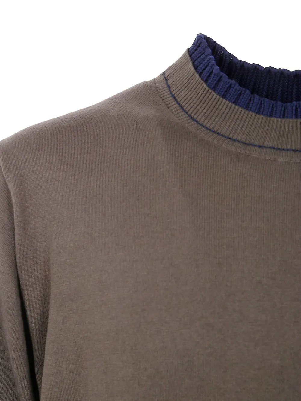 sacai Trui met contrasterende afwerking Bruin