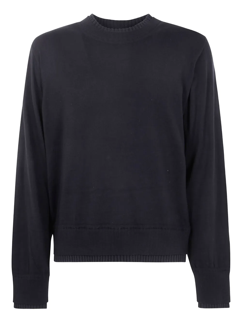 sacai ribbed-hem sweater - 001 BLACK sacai ribbed-hem sweater - 001 BLACK