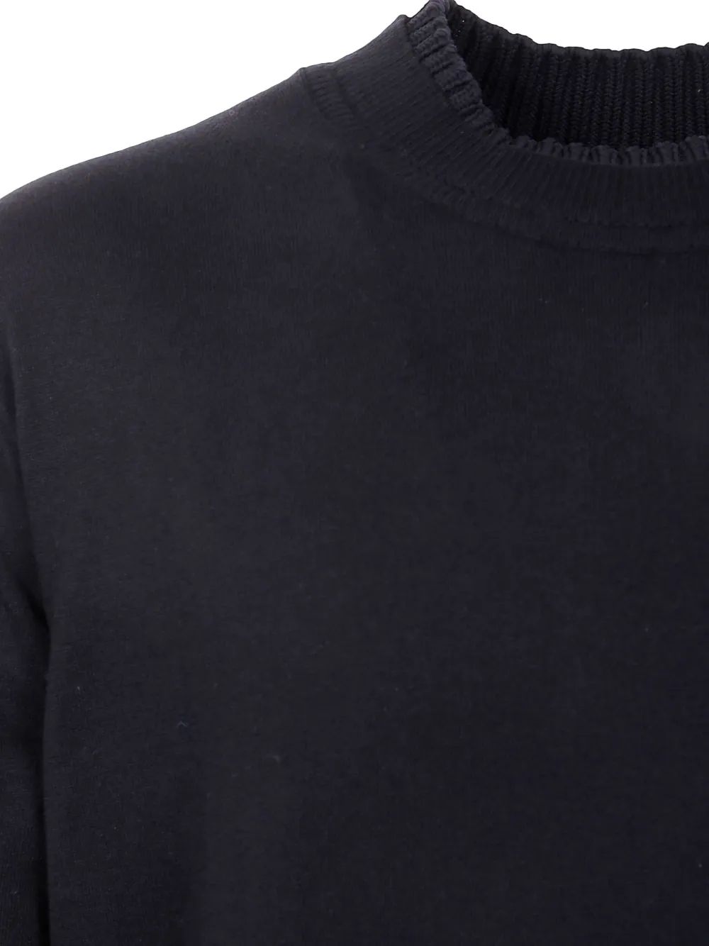 sacai Trui met geribbelde afwerking 001 BLACK
