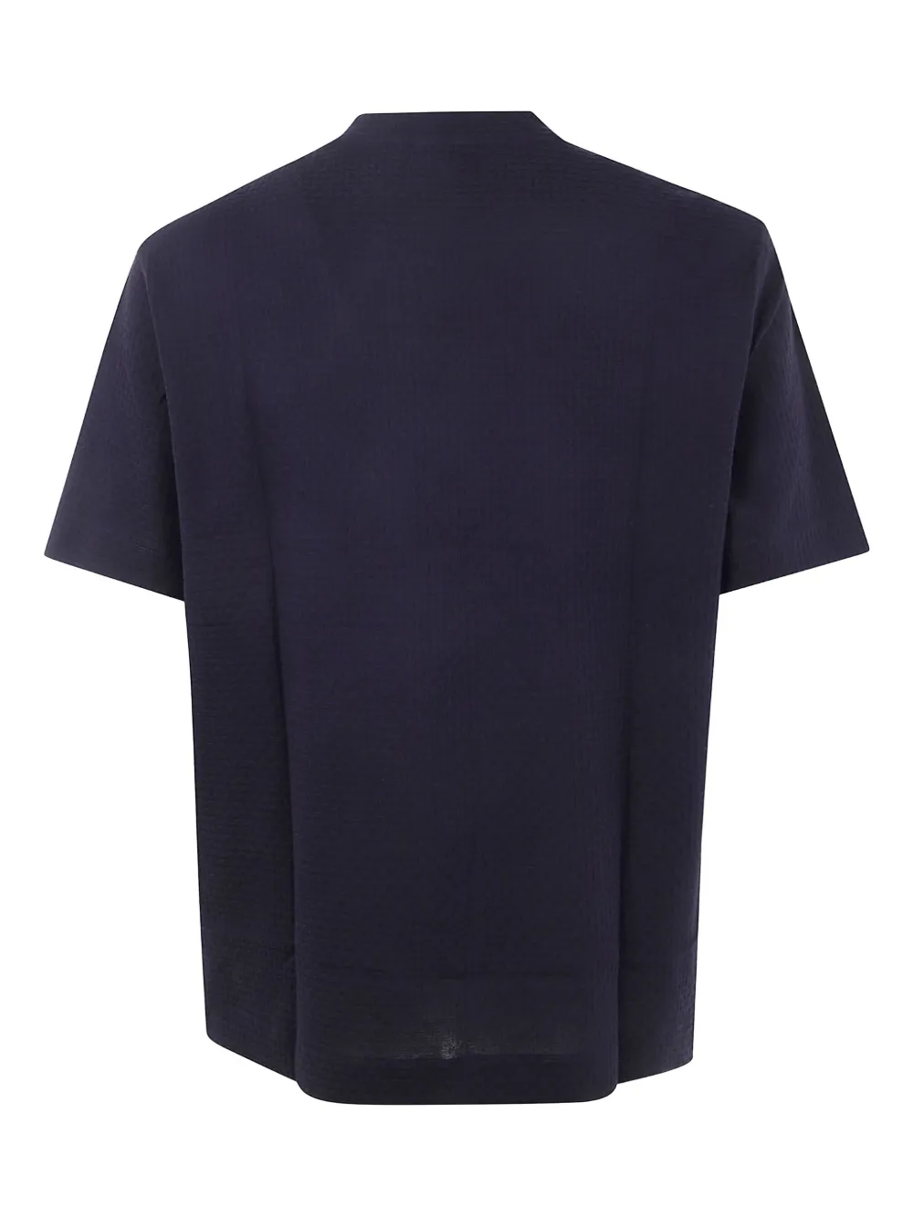 Emporio Armani Katoenen T-shirt met textuur Blauw