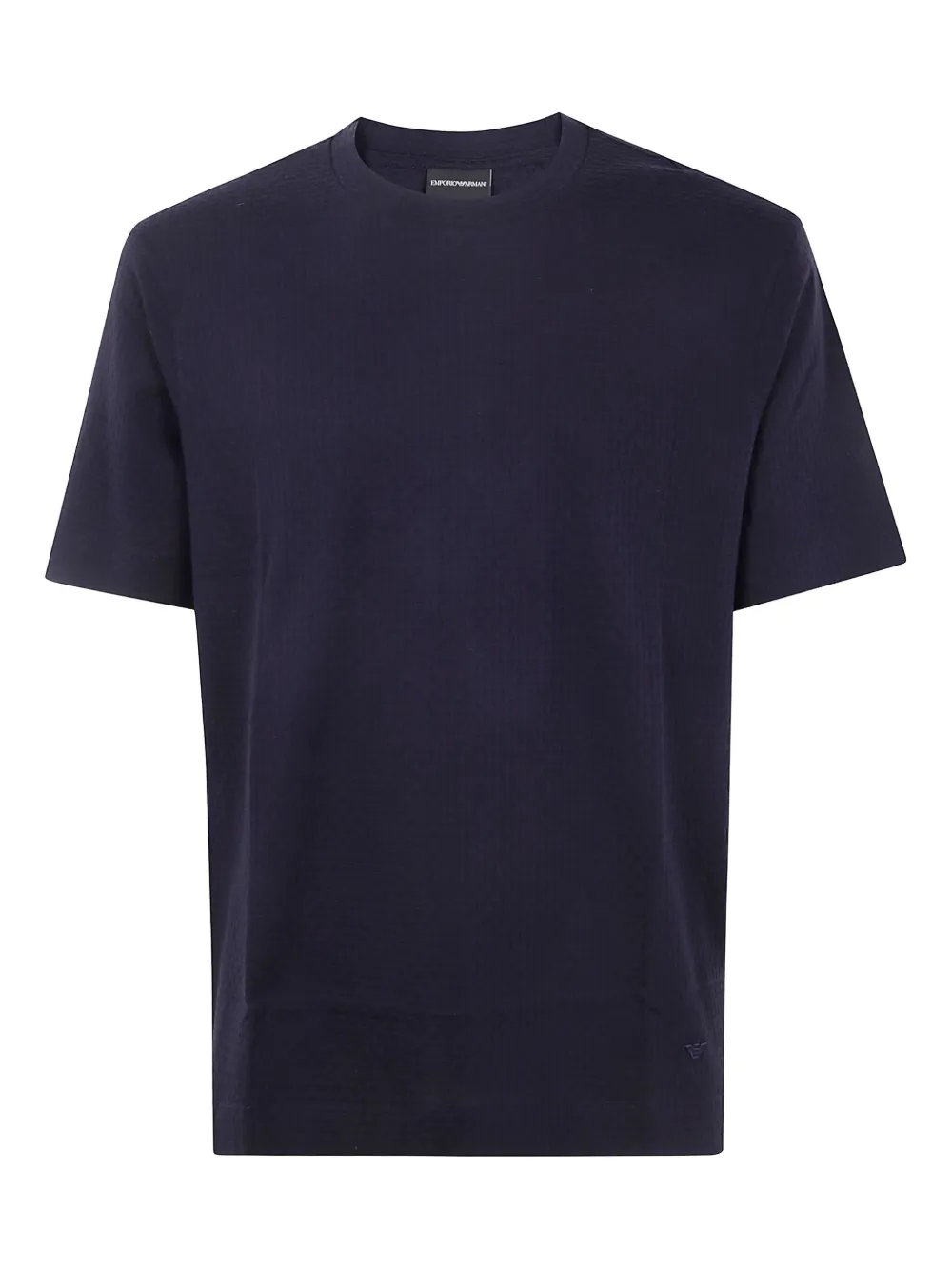 Emporio Armani textured cotton T-shirt | Blue | Image 1
