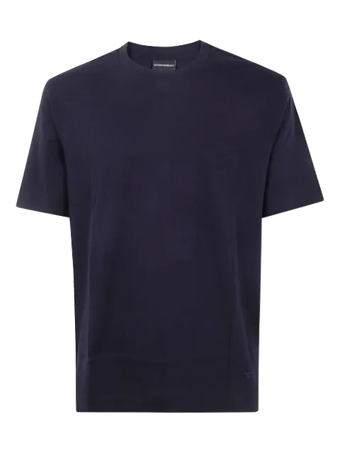 Emporio Armani textured cotton T-shirt