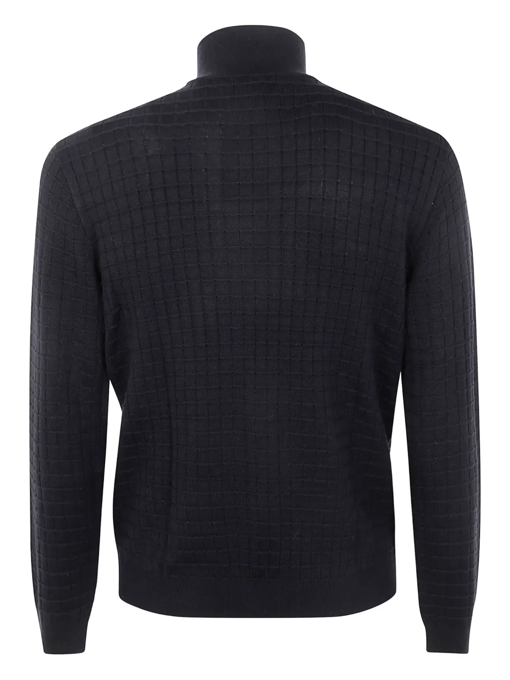 Emporio Armani grid-pattern zip-up cardigan | Cardigans | Image 2