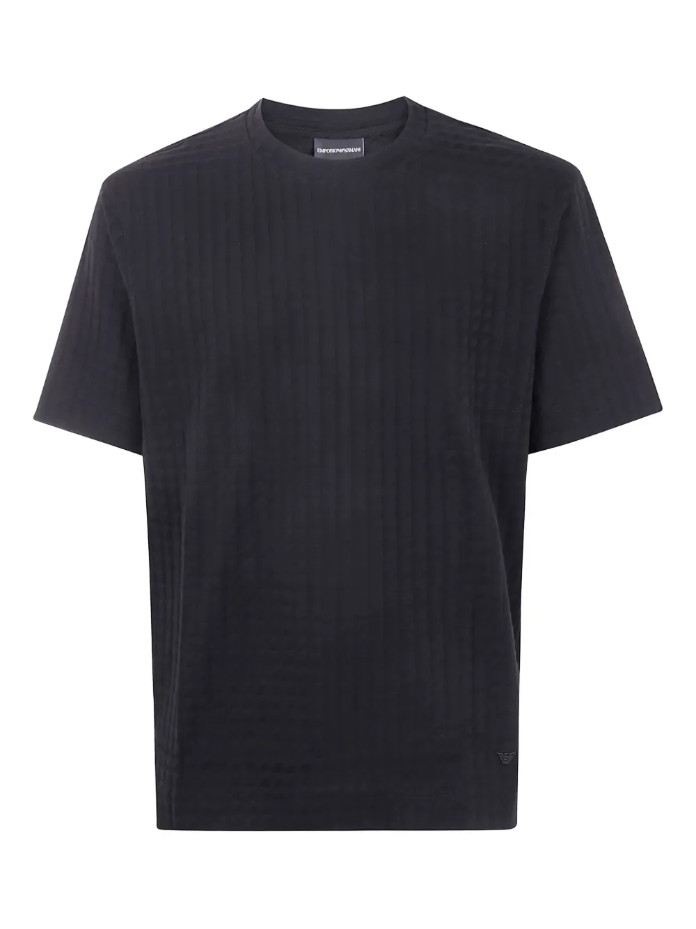 Emporio Armani textured T-shirt | Black | Image 1