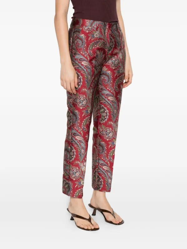 ETRO シルク100％ ペイズリー パンツ ETRO ペイズリーパンツ