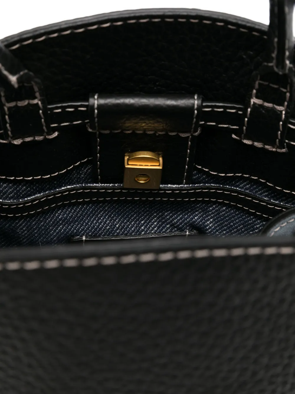 GIANNI CHIARINI Farah shopper van bewerkt leer Zwart