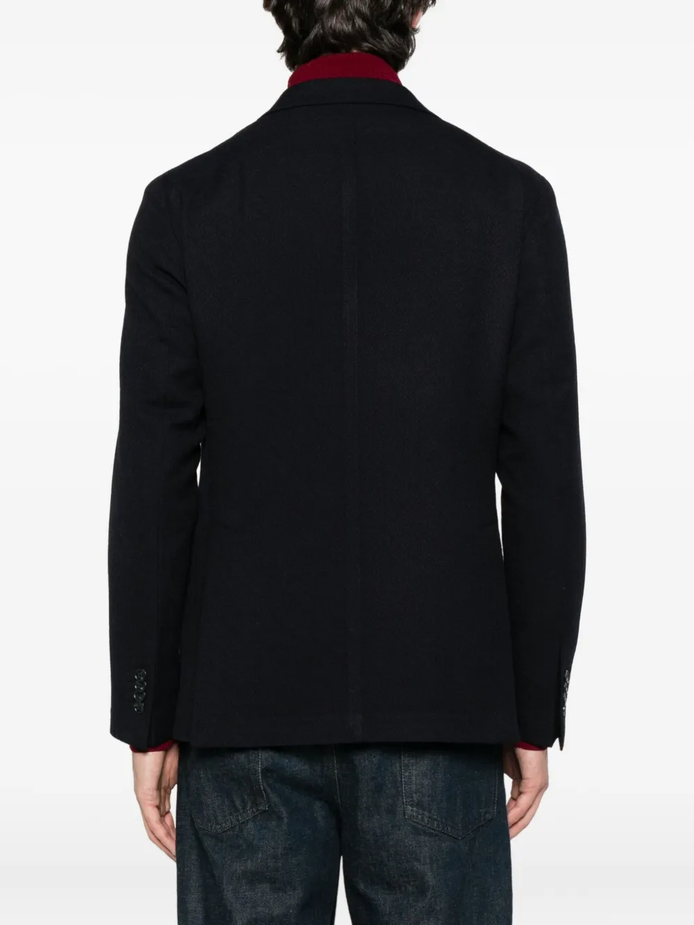 Tagliatore three-button wool blazer Blauw
