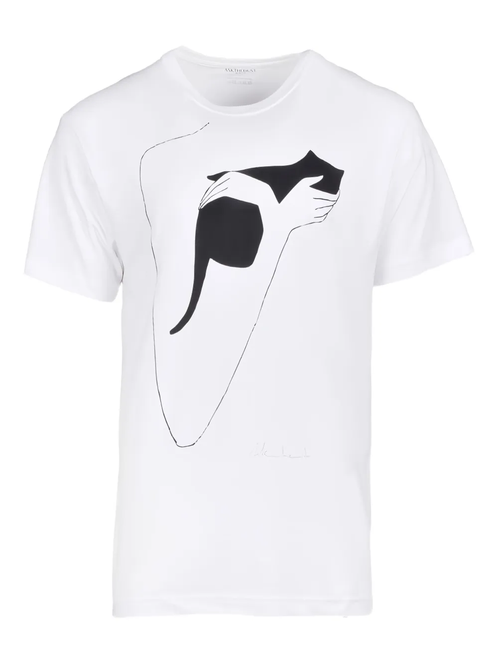 Askthedust Cat graphic-print T-shirt | White | Image 1
